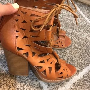 Lace up booties